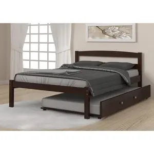 Econo Scandinavian Cappuccino Bed with Twin Trundle