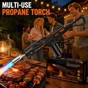 【Father's Day Gift】Propane Torch Grill Torch 36.6" Extra Long Kitchen Cooking Torch with Trigger Adjustable Flame Blow Torch Cooking Searing for BBQ,Campfire,Grilling,Fire Starting,Weeding & DIY (Propane Tank Not Included)