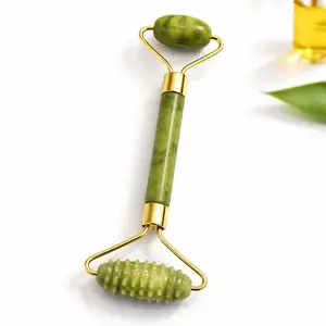 Jade Roller & Gua Sha Set, Facial Massage Tool, Reduce Puffiness, Relax Skin