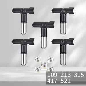 5pcs Reversible Spray Tip, Five Sizes Included, Airless Spray Nozzles, for Airless Paint Spray Guns & Airless Sprayer Machines, Models 109, 213, 315, 417, 521
