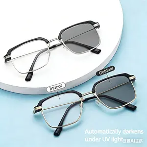 200 Degree Reading Glasses for Men & Women High-Definition Vision Blue Light Filter Ergonomic Design with Soft Silicone Nose Pads Adjustable Lightweight Photochromic Lens High Quality Eyewear Eyes Comfortable Non-Slip Fit Fashionable Youthful Look