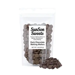 Dark Chocolate Melting Wafers 1 lb for Fondue Dipping Cake Pops Baking & Chocolate Fountains Ultra-Smooth Melt Zero Graininess