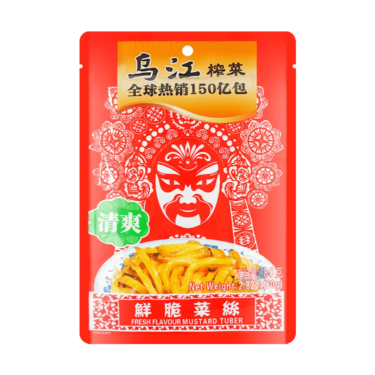 WUJIANG Mustard fresh crispy shredded cabbage, 80g