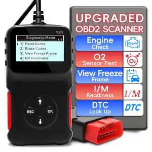 Professional Obd2 Scanner Diagnostic Tool, Engine Code Reader, Reset Mode 6 & 8, I/m Ready, Car Diagnosis for All Obdii Vehicles Since 1996, Automotive Scan Tool