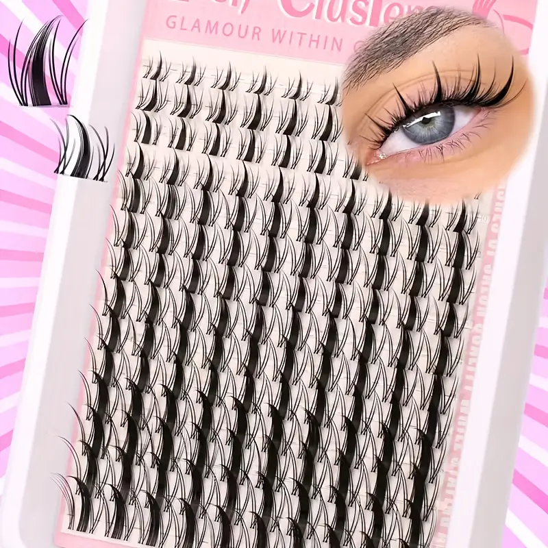 140 Korean style black anime eyelashes, false eyelashes, Fake Lashes, Volume Lashes, natural, dynamic, curly design, Longer Looking Eyelashes, reusable for beginners, DIY length 8-18mm, Eyelash Extensions, Eyelash Clusters
