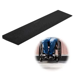 1.2" Rise Wheelchair Ramp for Doorways,35.4" Rubber Threshold Ramps Adjustable & Cuttable Door Ramp, UP to 33069 LBS Non-Slip Rubber Door Entry Ramp Doorways Driveways for Wheelchairs, Walkers