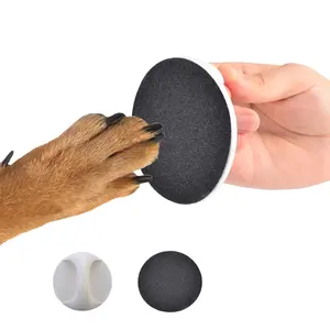 Pet Nail Grinder Set, 1 Piece Main + 2 Replacement Pieces, Round Detachable Dog Paw Trimmer, Pet Claw Grinding Tool for Cats & Dogs