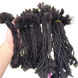 8-12inch 0.2cm Handmade Inter Loc Extension Sisterlocks 100% Real Human Hair Permanent Micro Locs Extensions Soft Dreadlock
