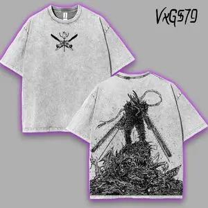 Chainsaw Man Denji Chainsaw pochita Devil villains v3 Washed T-shirt Hoodie Double-Sided Print, Anime Manga Washed Shirt Graphic tees Cotton streetwear vintage unisex merch