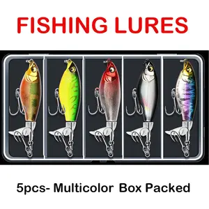 5PCS Easy Catch SwimMax Lures with BKK Hooks 3D Realistic Eyes for Bass Trout Walleye Ultra Sharp Treble Hooks Lifelike Fishing Baits