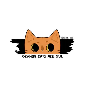 Orange Cats are Sus-Sticker