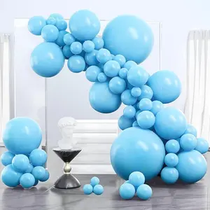 PartyWoo Bright Sky Blue Balloons 100 pcs Matte Blue Different Sizes 36 18 12 10 5 Inch for Garlands and Arches Party Decorations Blue-Y20