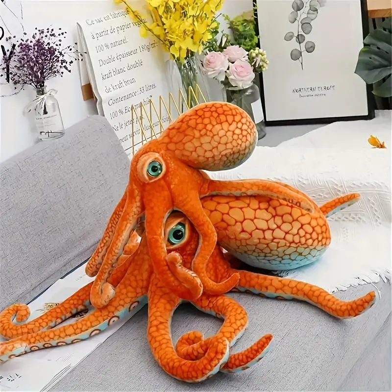 FLUFIHOOD Kawaii Look Octopus Shape Soft Plush Toy - Huggable Stuffed Animal with Tentacles, Cuddly Bedtime Companion, Home Decoration & Birthday Gift (Multicolor)