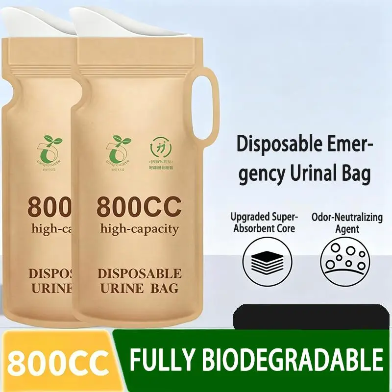 Emergency Urinal Bag - Travel Pee Bags, Vomit Bags, Car Traffic Jam Portable Urinal, Camping Essentials for Men Women, Car Stuff long-distance driving trip campingessentials travelessentials kid