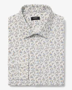 Express Slim Ditzy Floral Wrinkle-Resistant Everyday Performance Dress Shirt