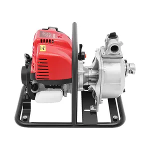Tool storage Water Pump 1.2KW 38cc 4-Stroke Gasoline Powered 35.66gal/min Flow 98.43ft Head Low Fuel Consumption Recoil Start Portable Farm Irrigation Drainage Fire Rescue Gardennd urban drainage.