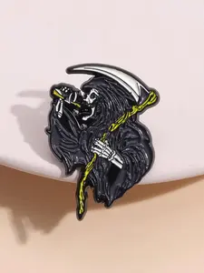 Punk Style Skull Design Brooch, Fashion Accessories for Men & Women, Halloween Themed Alloy Brooch Pin, Trendy All-match & Exquisite Brooch for Birthday Gift Jewelry