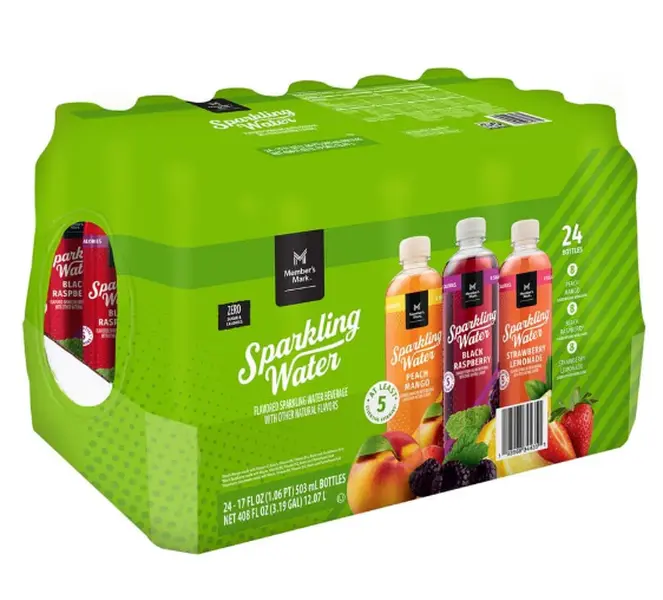 Member's Mark Sparkling Water Variety Pack, 17 fl. oz., 24 pk.