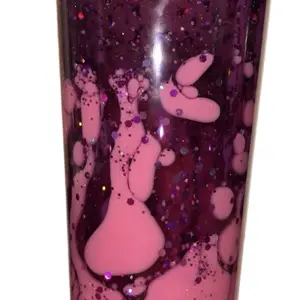 24 oz pink and Purple Dual Lava tumbler