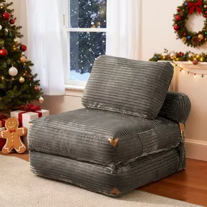 CAODOC 2-in-1 Foldable Cloud Sofa Bed,Convertible Sleeper Chair with Pillow Foldable Mattress with Back Support, Portable Fold Out Chair Bed Comfy Floor Sofa Lounge for Living Room Bedroom,Apartment, dormitory, office nap bed