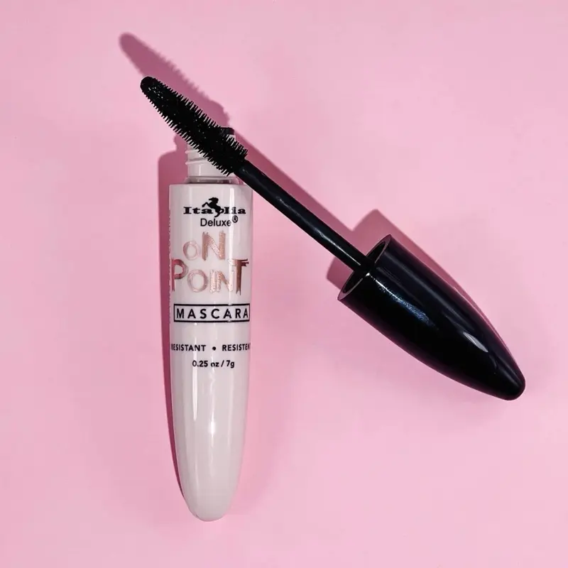 Italia Deluxe On Point! Mascara - For lifting and curling 0.25 fl oz (7 g) -  Makeup Silicone Pigment