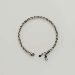 Silver Rope Bracelet (4mm)