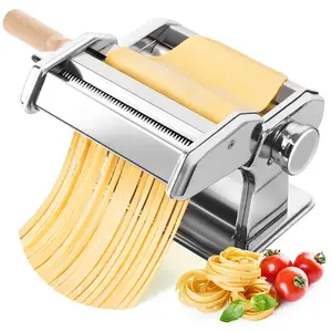 Pasta Maker, 9 Adjustable Thickness Settings 2-in-1 Pasta Machine with Rollers and Cutter, Noodle Maker for Pasta, Dumpling Skin, Spaghetti, Fettuccini, Lasagna