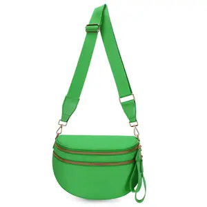 Green Checker Bumbag with Adjustable Strap and Zipper Closure for Everyday Use
