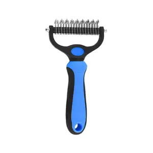 #SummerVibes #petlovers Pet Dematting Undercoat Rake, Double-Sided Deshedding Brush for Dogs & Cats comb , Pain-Free Tangle Remover, Reduces Shedding & Mats, Grooming Tool，N2