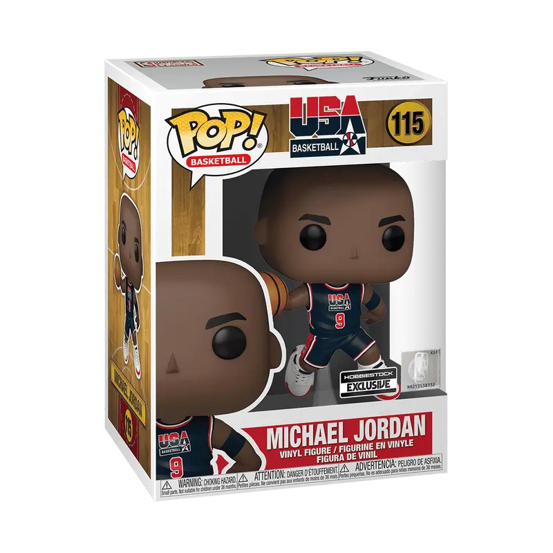Funko Pop! NBA - Michael Jordan (1992 Team USA Navy Uni) #115 Exclusive (Sticker may vary) Collectible Pop Vinyl Figure
