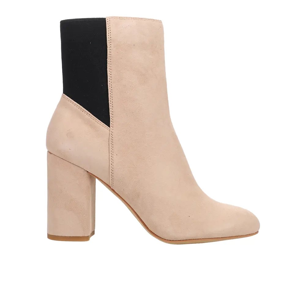 Dolce Vita Womens Ramona Pull On Round Toe Casual Boots Ankle High Heel 3" & Up - Beige