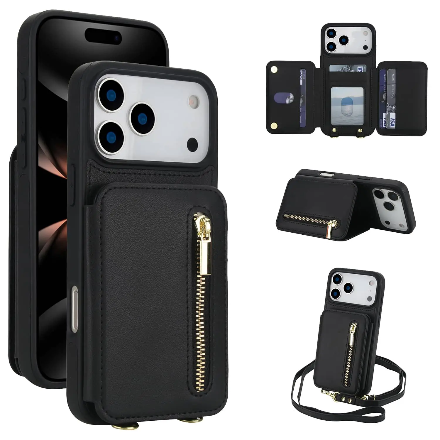 Phone Case - Ladies' Wallet Phone Case with Zipper, Lanyard, Card Slot & Flip Stand for Iphone 17 Pro Max/17 Pro/17 Air/17/16/15/14/13 | Complete Protection Case - TikTok Shop Phone Case - Ladies' Wallet Phone Case with Zipper, Lanyard, Card Slot & Flip Stand for Iphone 17 Pro Max/17 Pro/17 Air/17/16/15/14/13 | Complete Protection Case - TikTok Shop