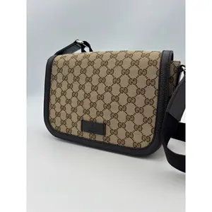 Pre-owned Canvas Shoulder Bags Gucci GG Flap Messenger Bag