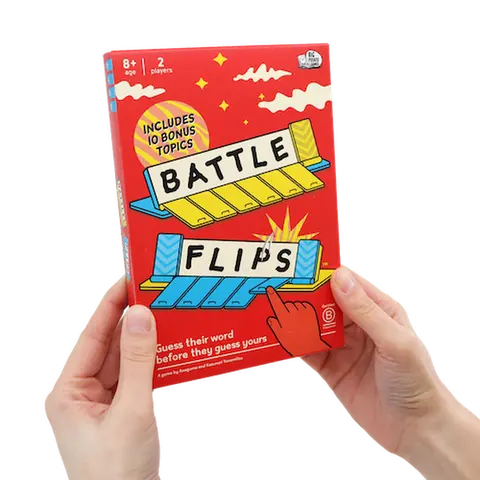 Battle Flips - Guess Their Word Before They Guess Yours | Hilarious 2-player Board Game