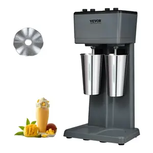 VEVOR Milkshake Maker, TikTokShopBlackFriday, 375W x 2 Electric Milkshake Machine, Double Heads Drink Mixer Blender Machine, 3-Speed Milkshake Mixer with 2 x 820 ml Stainless Steel Cups, for Commercial and Home