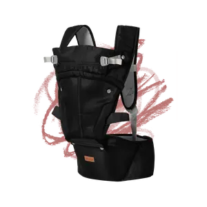 BabbleRoo 6-in-1 Ergonomic Baby Carrier with Hip Seat | Newborn to Toddler Carry (7-50 lbs) with Lumbar Support & Sun Hood