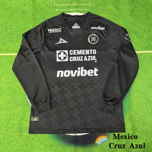 2526 Mexico League  Cruz Azul Away Black Short Sleeve Top Soccer Jerseys LIGAMX Fan Edition