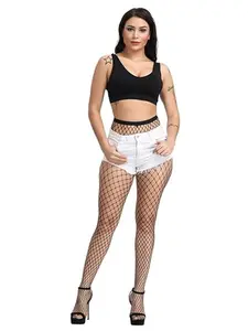 Women's Fishnets Tights High Waist Stockings Punk Party Thigh High Pantyhose Fit