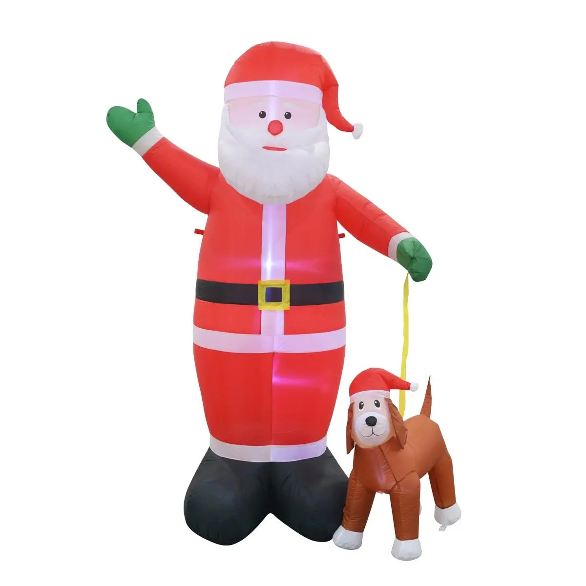 8 ft. Lightweight Santa & Labrador Dog Inflatable, Christmas Festive Home Decoration