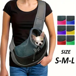 Reflective Pet Sling Strap Breathable Mesh Travel Safety Sling Strap Suitable for Pets Leaving the Country Size S M L