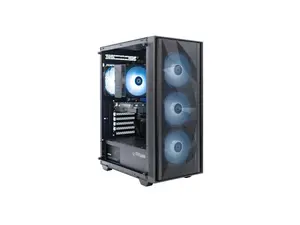 MEK AI-Enhanced Gaming PC Desktop Computer - NVIDIA GeForce RTX 3050, AMD Ryzen 5 5500 4.2GHz, 16GB RGB DDR4, 500GB NVME M.2 SSD, 650W 80+ GOLD PSU, WiFi 6E, Windows 11 Home