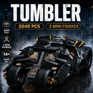 2049 Piece Batmobile Building Set, Adult & Kids Toy Gift, Educational Puzzle Kit, Perfect Birthday Present for Boys & Girls