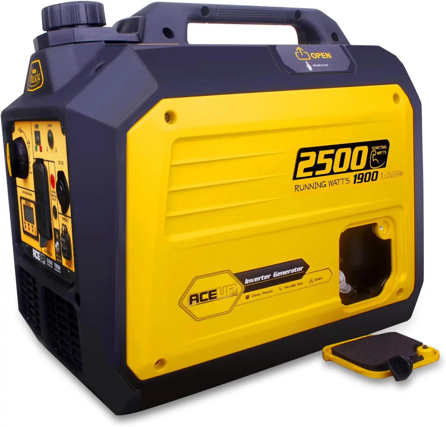 ACEUP ENERGY 2500W Portable Inverter Gas Generator - Quiet Home Backup Power Generator, EPA Compliant, AC Power Supply, Camping Essential, Plastic Construction, Father's Day Gift Idea