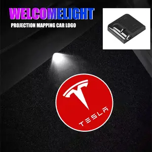 Car Door LED HD Welcomecourtesy Shadow Projector Lamp, Logo Light for Tesla Model Y/s/x/3, Car Accessories Enhance Style & Functionality