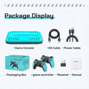 U36 Wireless Game Stick Retro Gaming Console S905 128G 50,000+ Games Support 40+ Classic Emulators For PS1/PSP 4K HDMI Kid Gifts, Wireless Controller, Device