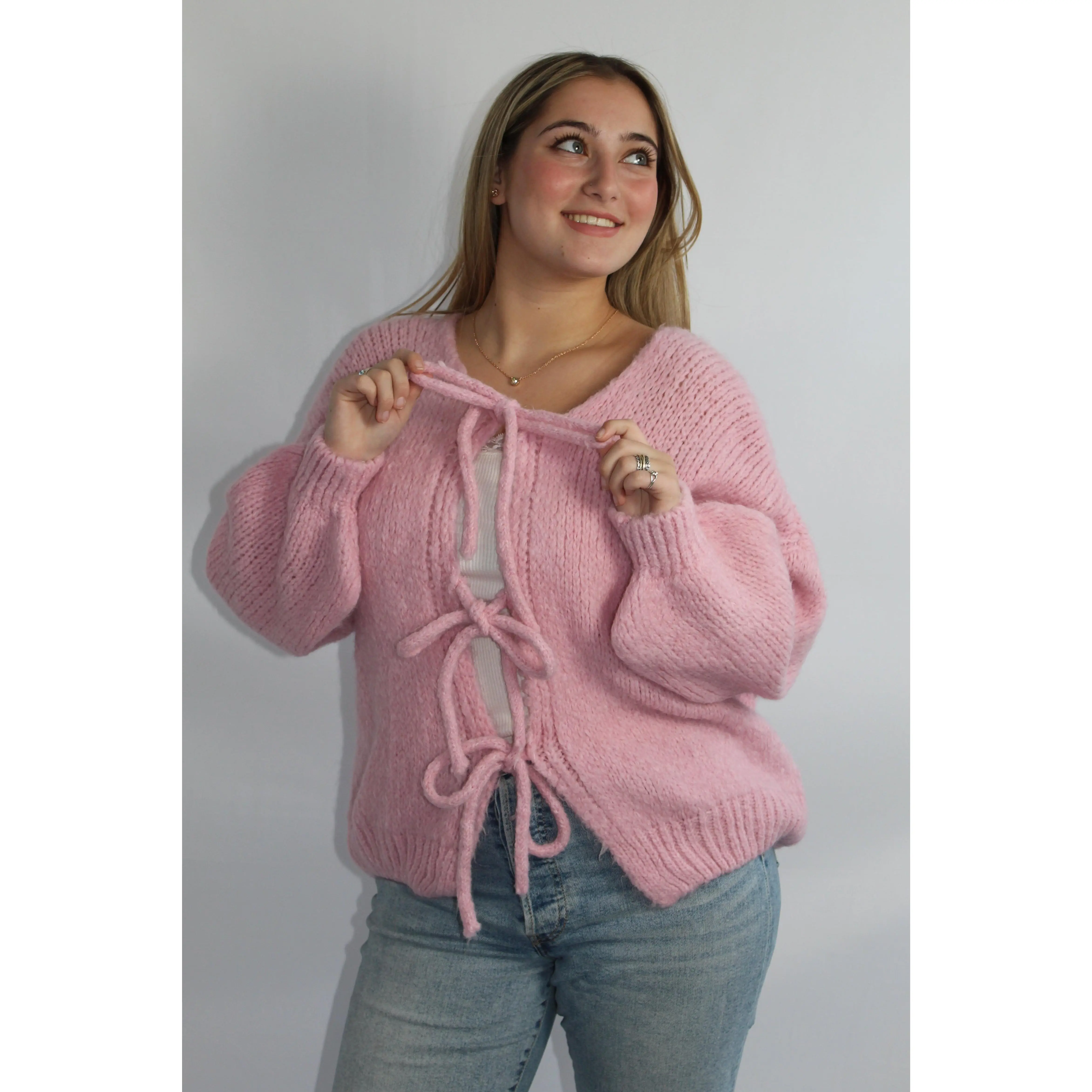 Wool Tie Cardigan