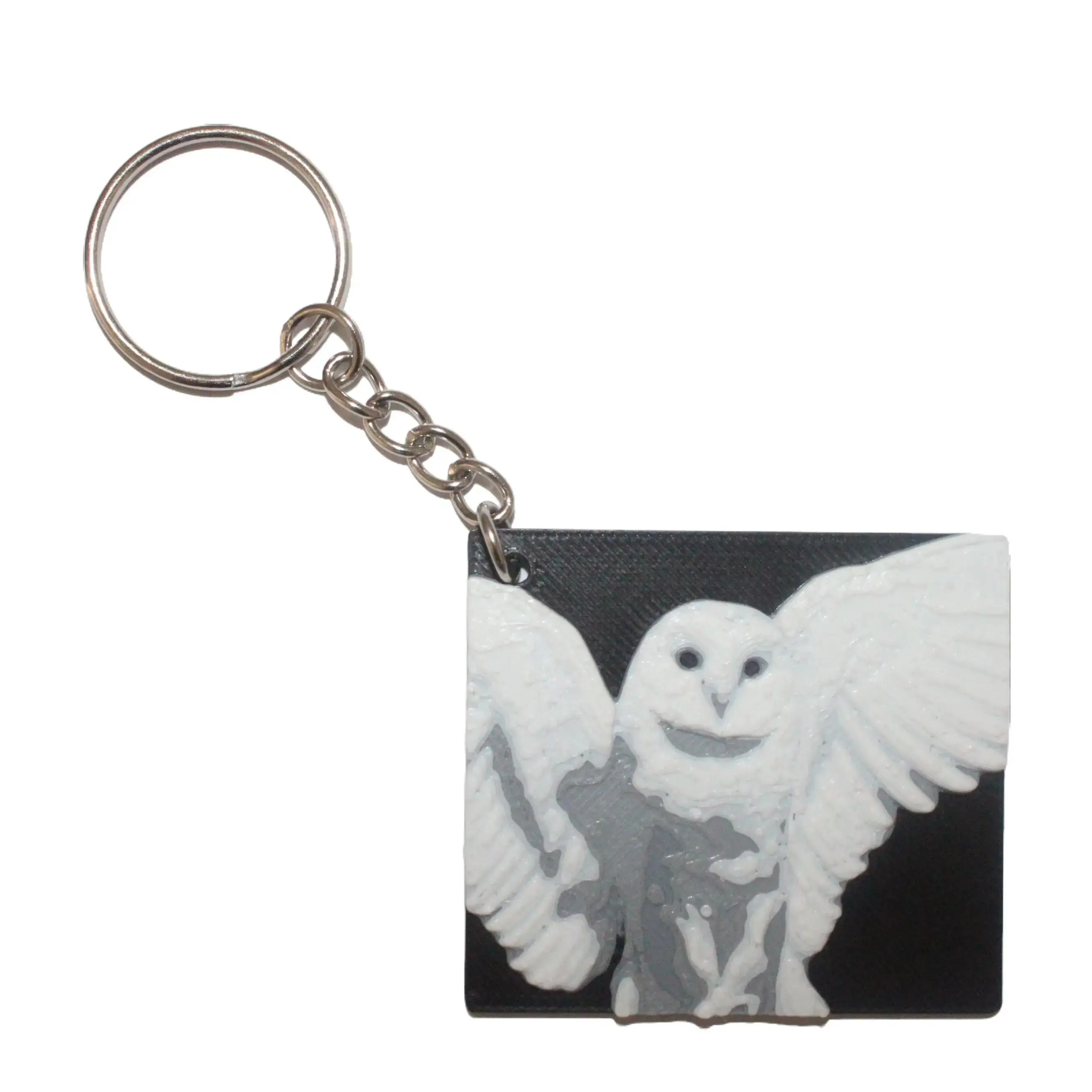 Rock Album Art Keychain - 3D Texture Album Custom Made Keychain Owl
