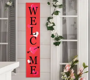 Glitzhome 36"H Valentine's Wooden WELCOME PorchSign