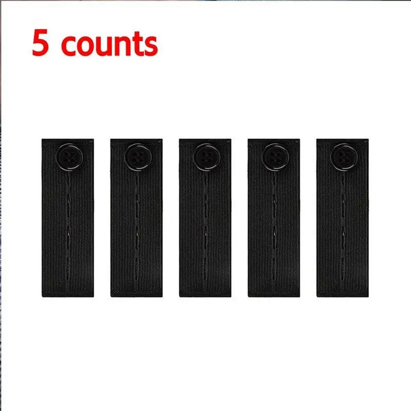 Easy Elastic Waist Extenders - Adjustable Design, Button-Attached, Multiple Fits Waistband Expanders for Men's Jeans Pants, Versatile Use for Anyone Seeking Waist Adjustment