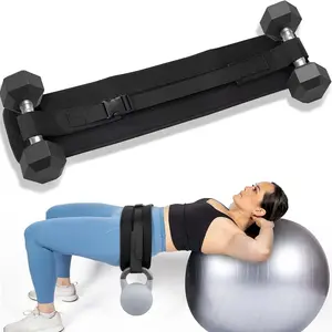 Exercise Hip Thrust Belt - Dumbbell Hip Thrust Belt, Comfortable for Dumbbells, Kettlebells or Plates, Slip Padding, Weight Lifting Belt, Gym or Home Workouts